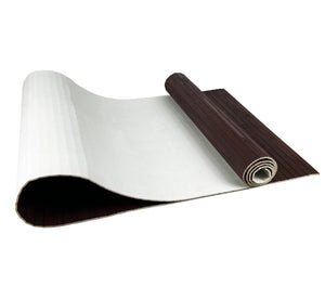 Tappeto Passatoia In Vero Bamboo Tappeto Cucina Ingresso In Legno Antiscivolo Aderente Lavabile E Antimacchia Tagliabile  - Marrone - 50x400 cm