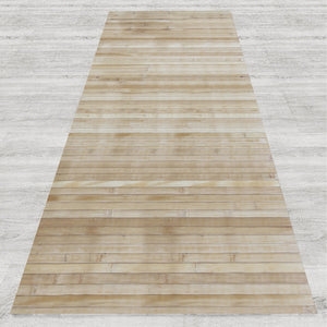 Tappeto Passatoia In Vero Bamboo Tappeto Cucina Ingresso In Legno Antiscivolo Aderente Lavabile E Antimacchia Tagliabile  - Naturale - 50x250 cm