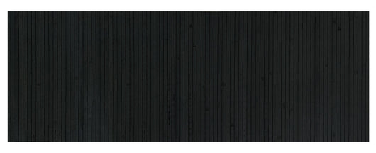 Tappeto Passatoia In Vero Bamboo Tappeto Cucina Ingresso In Legno Antiscivolo Aderente Lavabile E Antimacchia Tagliabile  - Nero - 50x250 cm
