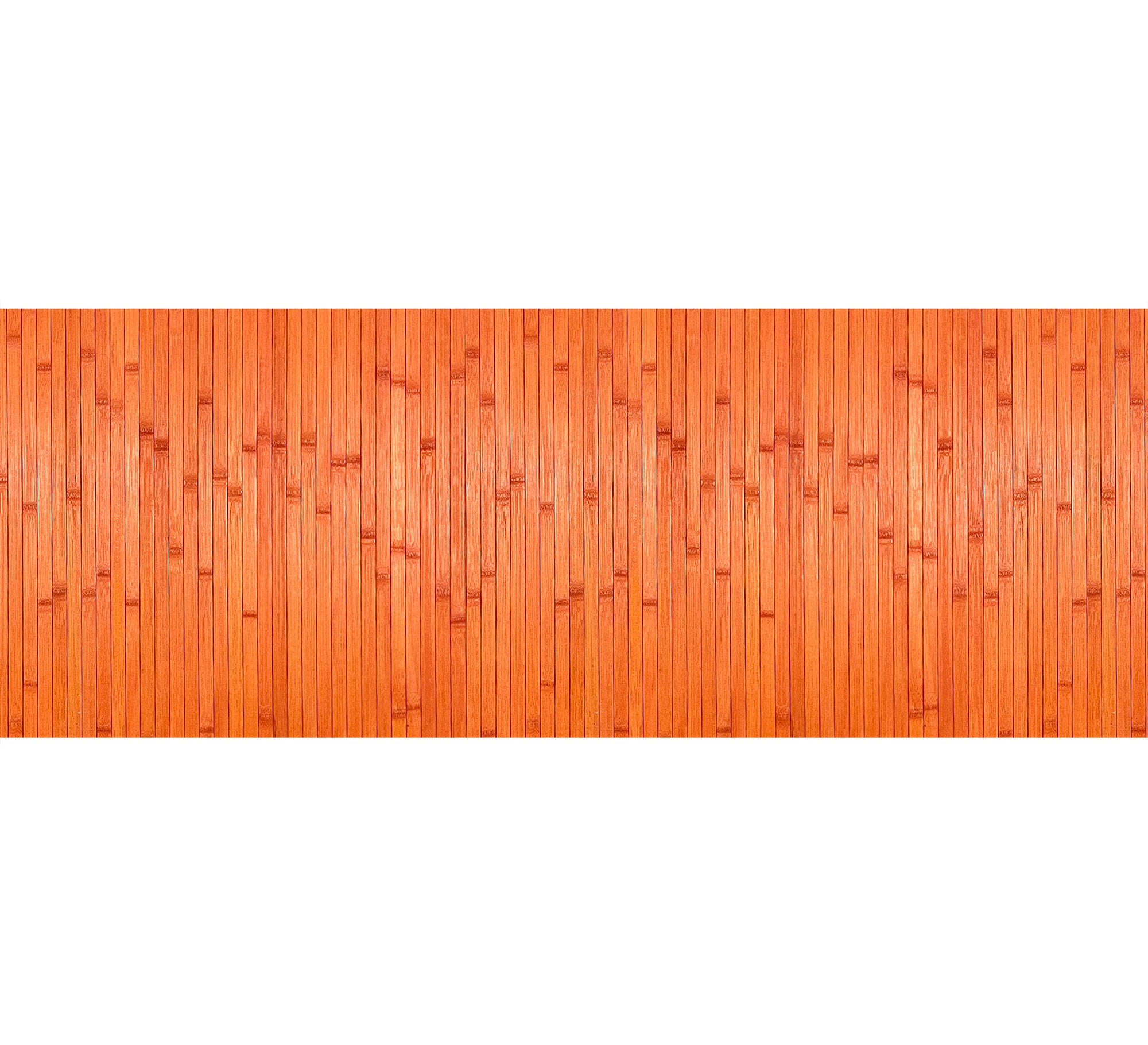 Tappeto Passatoia In Vero Bamboo Tappeto Cucina Ingresso In Legno Antiscivolo Aderente Lavabile E Antimacchia Tagliabile  - Arancione - 50x250 cm