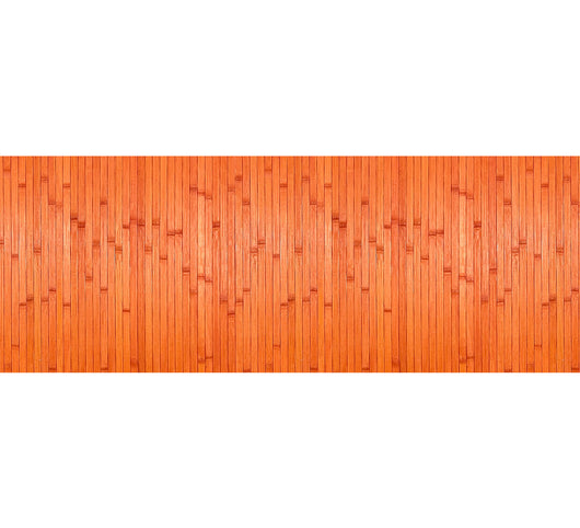 Tappeto Passatoia In Vero Bamboo Tappeto Cucina Ingresso In Legno Antiscivolo Aderente Lavabile E Antimacchia Tagliabile  - Arancione - 50x250 cm