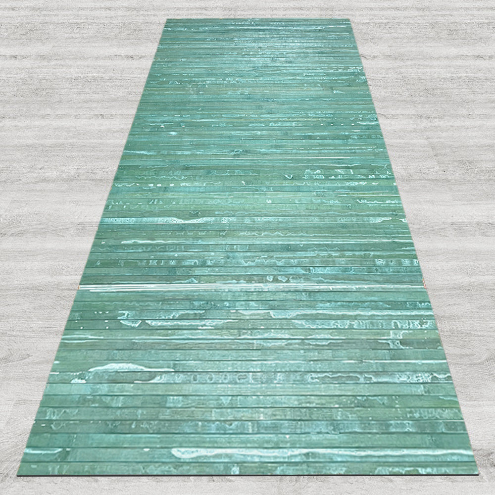 Tappeto Passatoia In Vero Bamboo Tappeto Cucina Ingresso In Legno Antiscivolo Aderente Lavabile E Antimacchia Tagliabile  - Anice - 50x350 cm