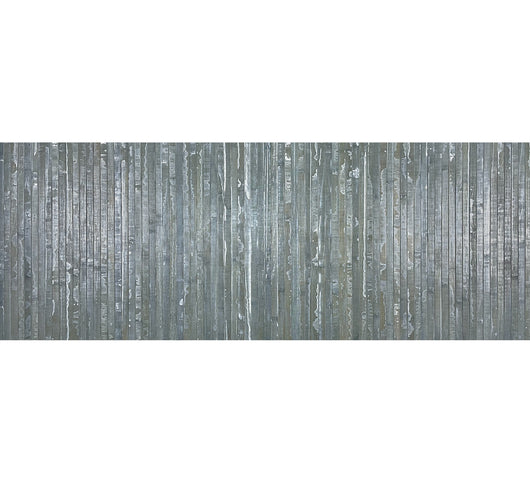 Tappeto Passatoia In Vero Bamboo Tappeto Cucina Ingresso In Legno Antiscivolo Aderente Lavabile E Antimacchia Tagliabile  - Grigio - 50x250 cm