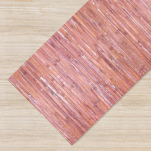 Tappeto Passatoia In Vero Bamboo Tappeto Cucina Ingresso In Legno Antiscivolo Aderente Lavabile E Antimacchia Tagliabile  - Marsala - 50x350 cm