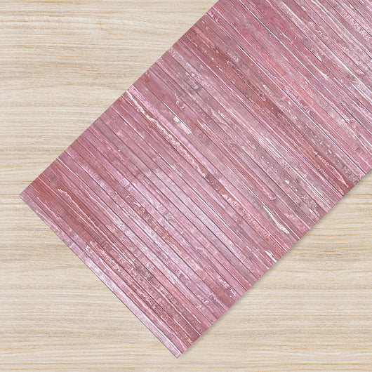 Tappeto Passatoia In Vero Bamboo Tappeto Cucina Ingresso In Legno Antiscivolo Aderente Lavabile E Antimacchia Tagliabile  - Mirtillo - 50x400 cm