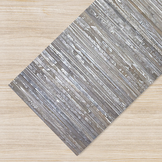 Tappeto Passatoia In Vero Bamboo Tappeto Cucina Ingresso In Legno Antiscivolo Aderente Lavabile E Antimacchia Tagliabile  - Tortora - 50x100 cm