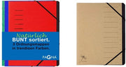 Set di archiviazione 12 cassetti Basic assortito, set da 3 pezzi & archiviazione Pur, 12 cassetti, elastico angolare nero, cartone riciclato con stampa discreta