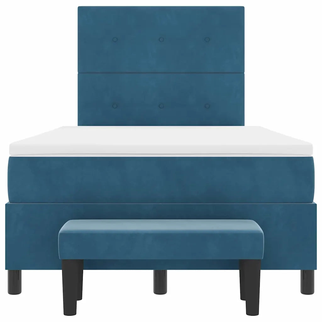 Letto a molle con testiera Blu scuro 200 x 120 cm Velluto 3344508