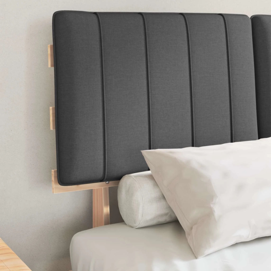 Letto con Testiera Rivestita Grigio scuro 120 x 190 cm 877505