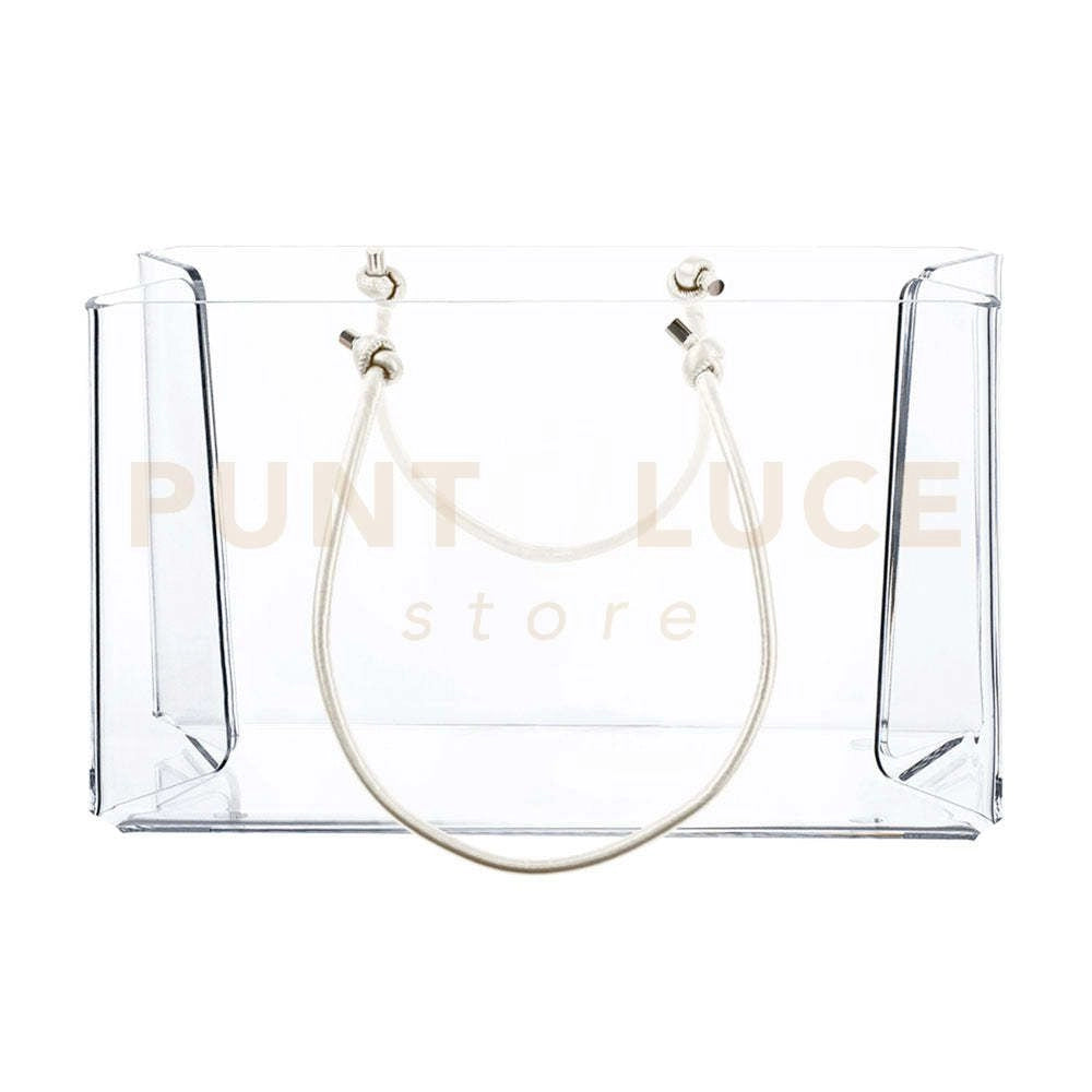 SHOPPER GRANDE CHARLOTTE IN CRISTALLO ACRILICO TRASPARENTE