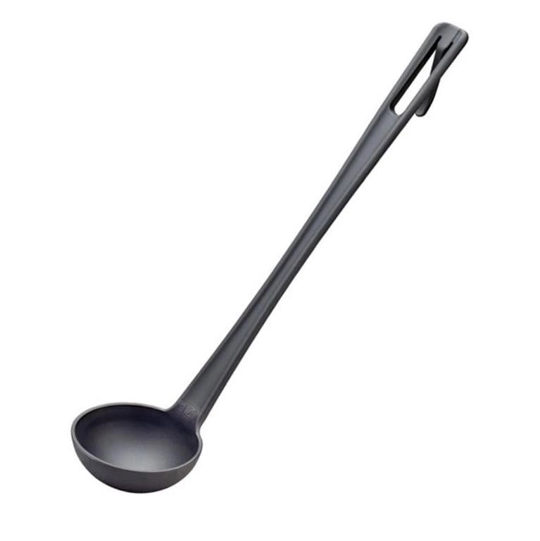 Mestolame Professionale Mestolo Nero 10 cm Manico Lungo 48 cm