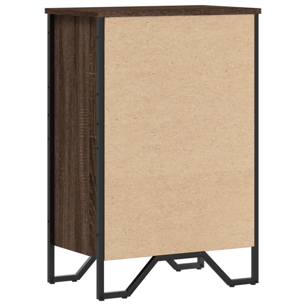 Libreria-Scaffale per Libri-Mobile di Stoccaggio Rovere Marrone 50x31x74,5 cm in Legno Multistrato