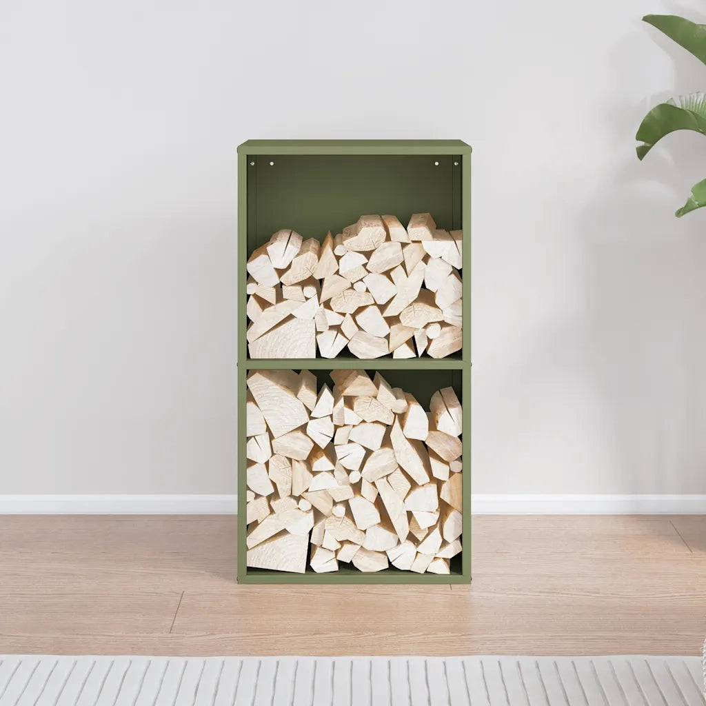 Rastrelliera per Legna da Ardere Verde Oliva 40x30x75 cm CFW8875387