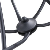 Lampadario a Soffitto Stile Rustico, Acciaio Intrecciato Nero con 5 Candelieri Regolabili e Pieghevoli Ф58 x 45cm