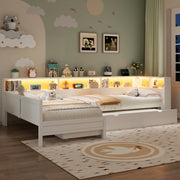 letto piattaforma in legno bianco 225 x 314.5 cm