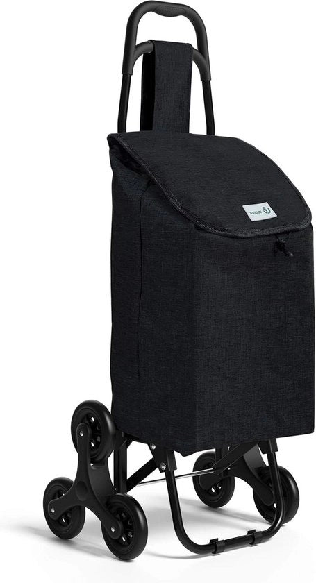 Trolley da Spesa Inclinabile a 3 Ruote - Impermeabile - 32 litri - Nero