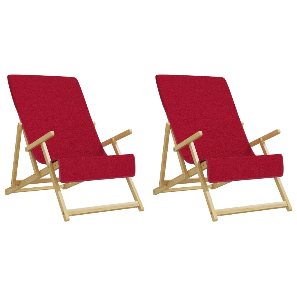 Asciugamani da Spiaggia 2 pz Borgogna 60x135 cm Tessuto 400 GSM 362675