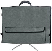 Zak portatile per monitor, valigetta con guaina in gomma, copertura protettiva per monitor e accessori, compatibile con 27 pollici desktop - grigio
