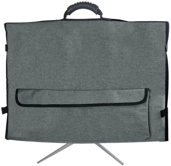 Zak portatile per monitor, valigetta con guaina in gomma, copertura protettiva per monitor e accessori, compatibile con 27 pollici desktop - grigio