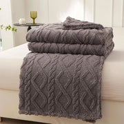 Banchetto morbido a doppia faccia - plaid di flanella per tutte le stagioni - 200 x 230 cm - marrone
