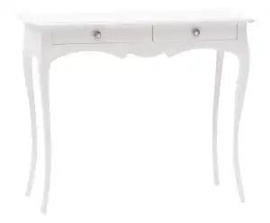 Consolle in legno Shabby chic bianco opaco mod Laura