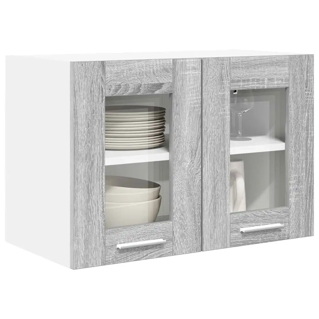 Armadio pensile con porta 2 pcs Grigio Sonoma 60 x 31 x 40 cm 884221