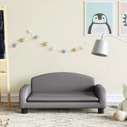 Divano per Bambini-Sofa-Divanetto Grigio 70x45x30 cm in Similpelle 642818