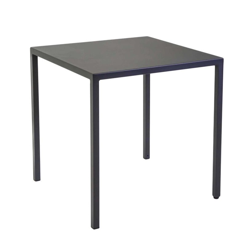 Tavolo metallo autolivellante New Elma antracite quadro cm 60x60h75