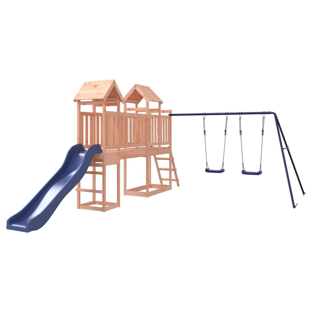 Altalena per parco giochi da esterno scivolo altalena robusta giochi da giardino 313 x 525 x 214 cm legno massello di abete Douglas 02_0004807