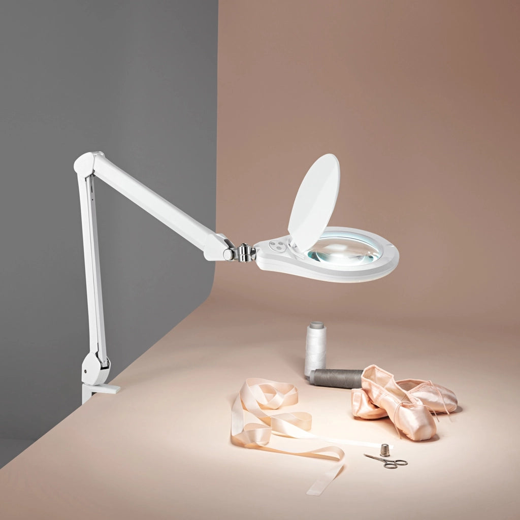 Lampada Da Scrivania Contemporanea Close Metallo Bianco Led 12W 3000K