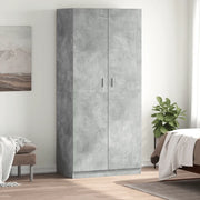Armadio Grigio Cemento 90x52x200 cm in Legno Multistrato 800634
