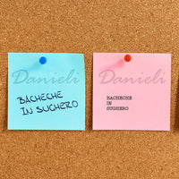 Lavagna con Fondo in Sughero 90x60 cm in Alluminio Silver