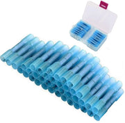 Kit di connettori a spigolo per cavi - Connettori a spigolo acqua-tetti 40 pezzi per cavi 16-14 AWG (blu)