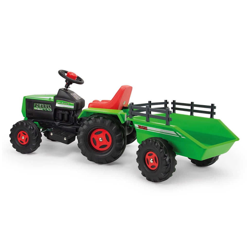 Trattore Elettrico per Bambini 6V Acceleratore a Pedale Fino a 2–3 km/h Verde