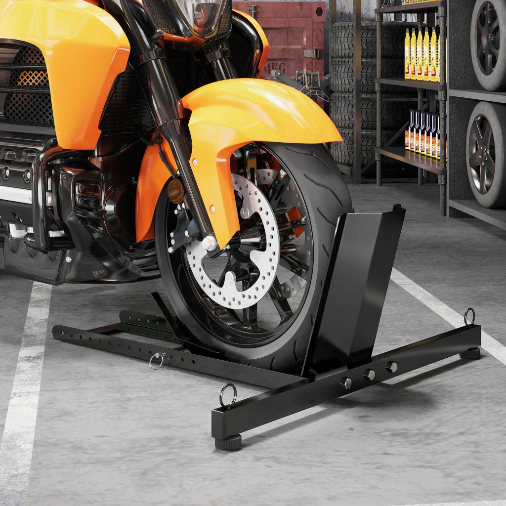 Blocco ruota moto regolabile 14 livelli per pneumatici ?34-84 cm ¨C zephmum ¨C nero