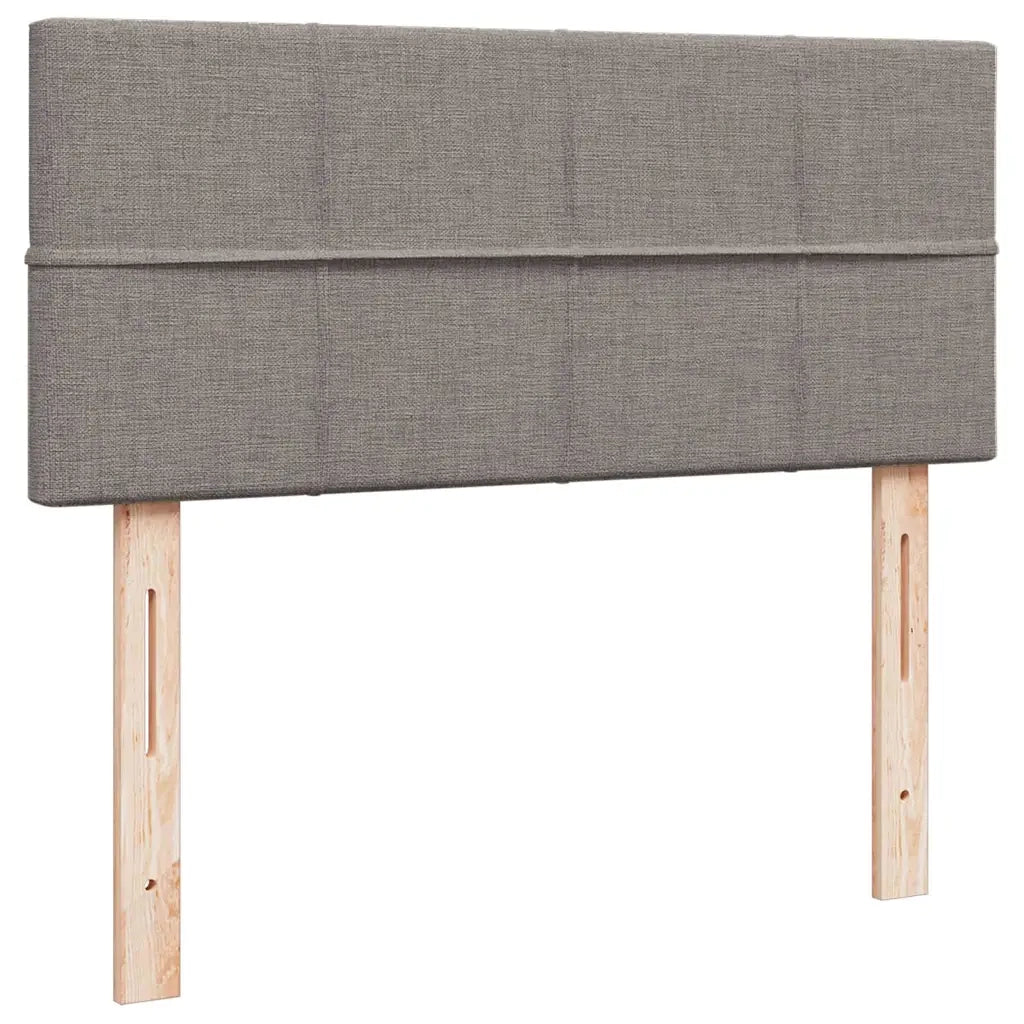 Struttura Letto Pouf con Materasso Tortora 120x190 cm Tessuto 3311446