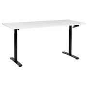 Scrivania regolabile in altezza manualmente bianco e nero 160 x 72 cm Struttura in acciaio verniciato a polvere