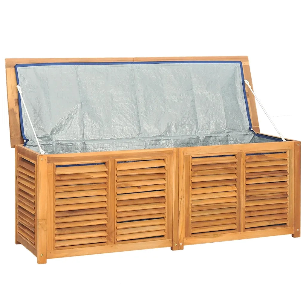 Contenitore Giardino con Borsa 150x50x55 cm Legno Massello Teak 363272