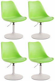 Set di 4 sedie da pranzo Maverick Plastic verde,bianco