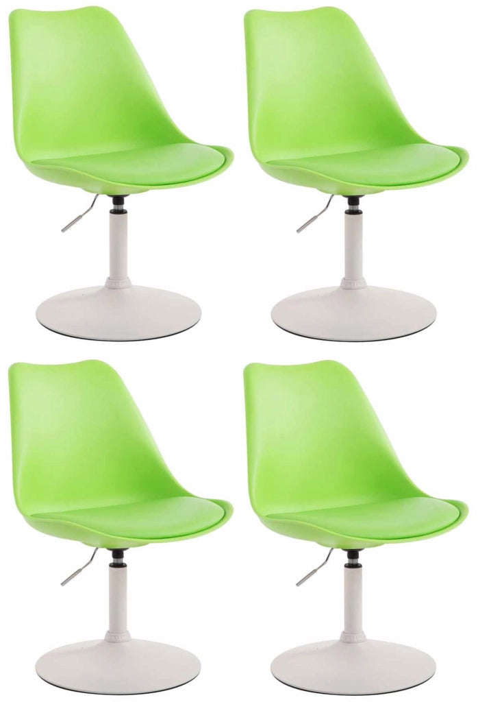 Set di 4 sedie da pranzo Maverick Plastic verde,bianco