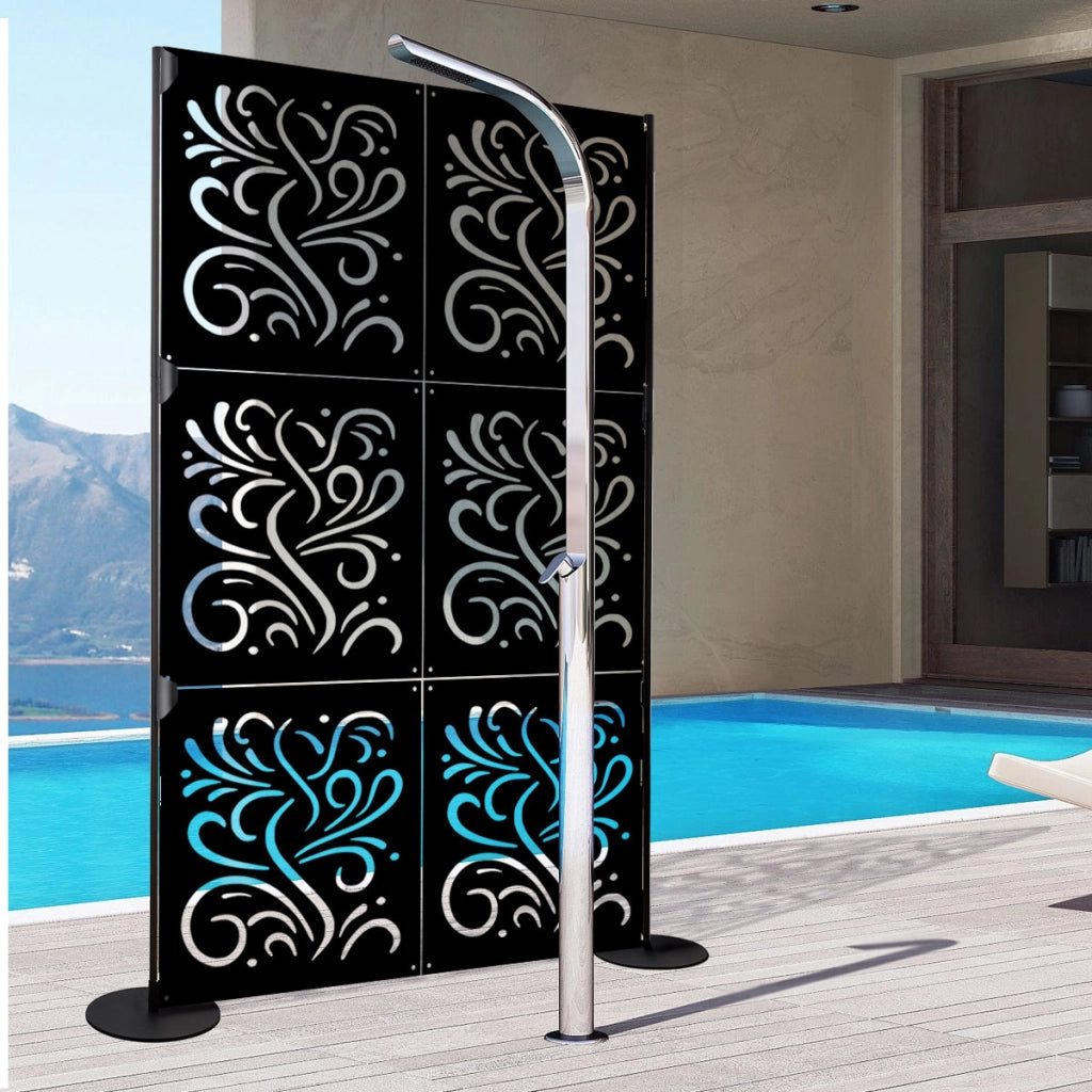 BLOW - Pannello in PVC traforato - Parasole Colore: nero, Misura: 48x48 cm