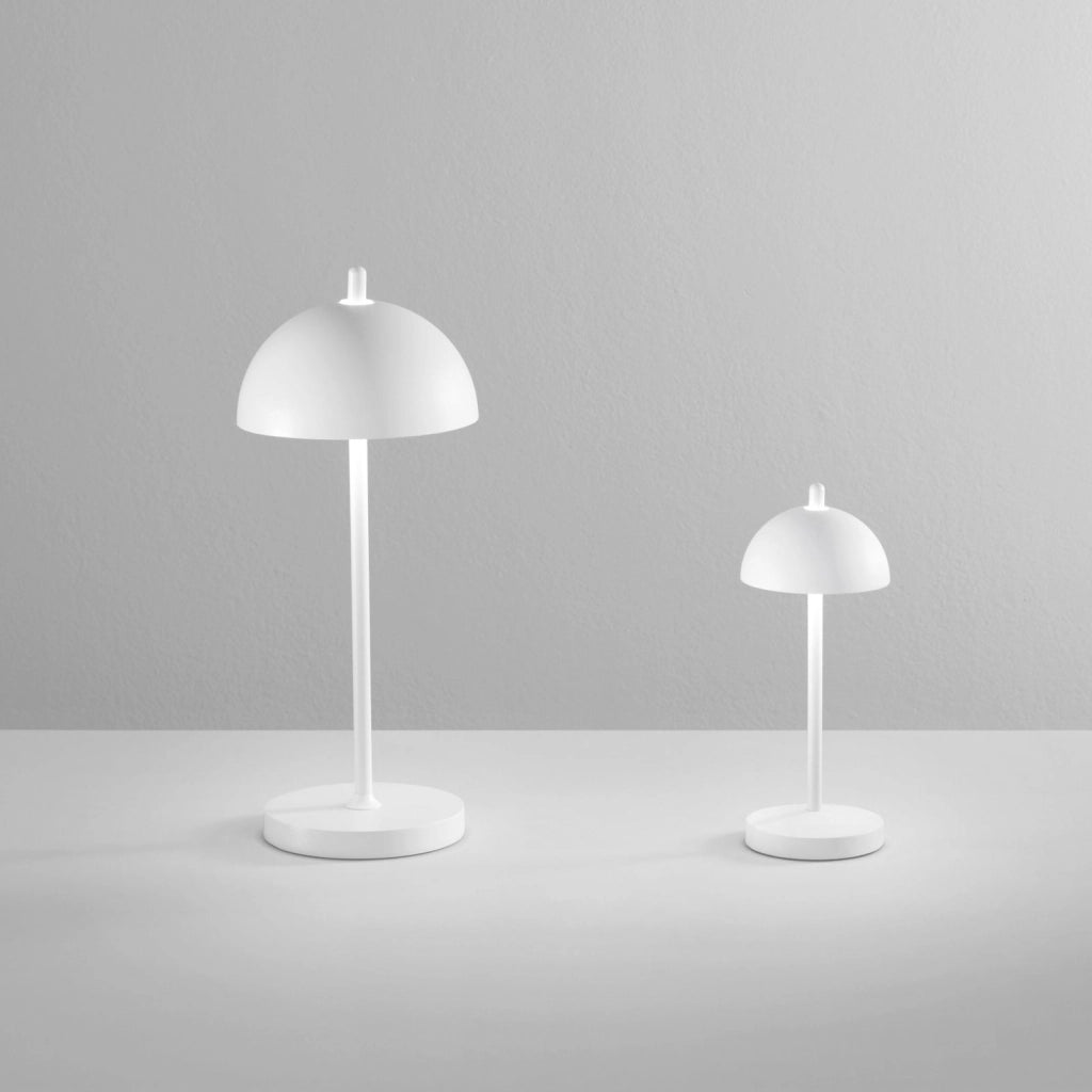 LAMPADA DA TAVOLO RICARICABILE LED PARTY BIANCA 2,5W 350LM 3000K DIMMERABILE IP44 13x30CM