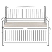 Cuscino per panche da esterno con lacci e rivestimento sfoderabile in tessuto beige con lacci, resistenti ai raggi UV e idrorepellenti