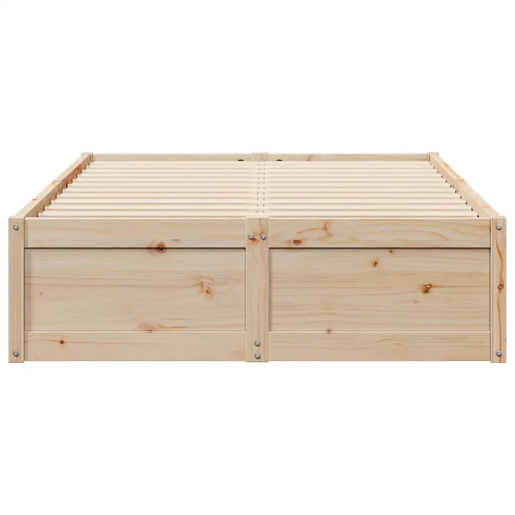 Letto senza Materasso 135x190 cm in Legno Massello di Pino