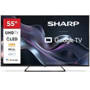 SHARP 55HP6265E - 55" GOOGLE TV QLED 4K - FRAMELESS - HDR - AUDIO HARMAN KARDON - IT - PIEDE CENTRALE