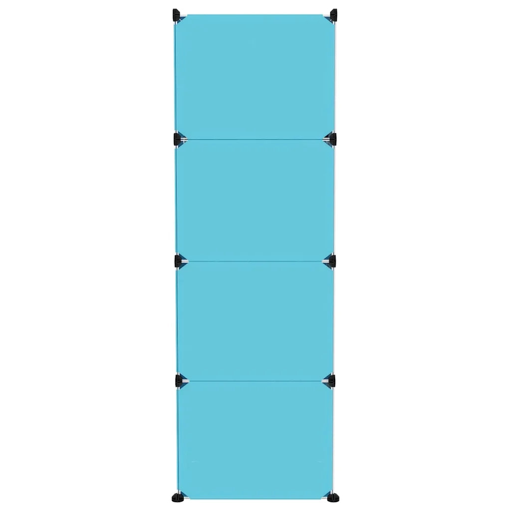 Scaffale Portaoggetti per Bambini con 12 Cubi Blu in PP cod mxl 42799