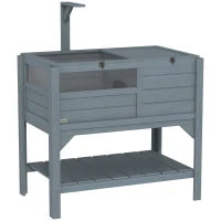 Casa Recinto per Tartarughe su Piedi con Mensole in Legno di Abete, 103H x 84L x 51l cm, Grigio