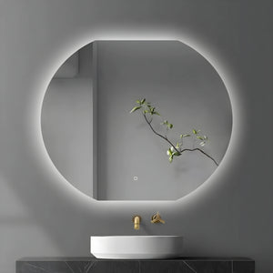 Specchio 5 mm semicircolare retroilluminato led interruttore touch *** misure 120x80 cm, tonalità dimmerabile 2700-4...