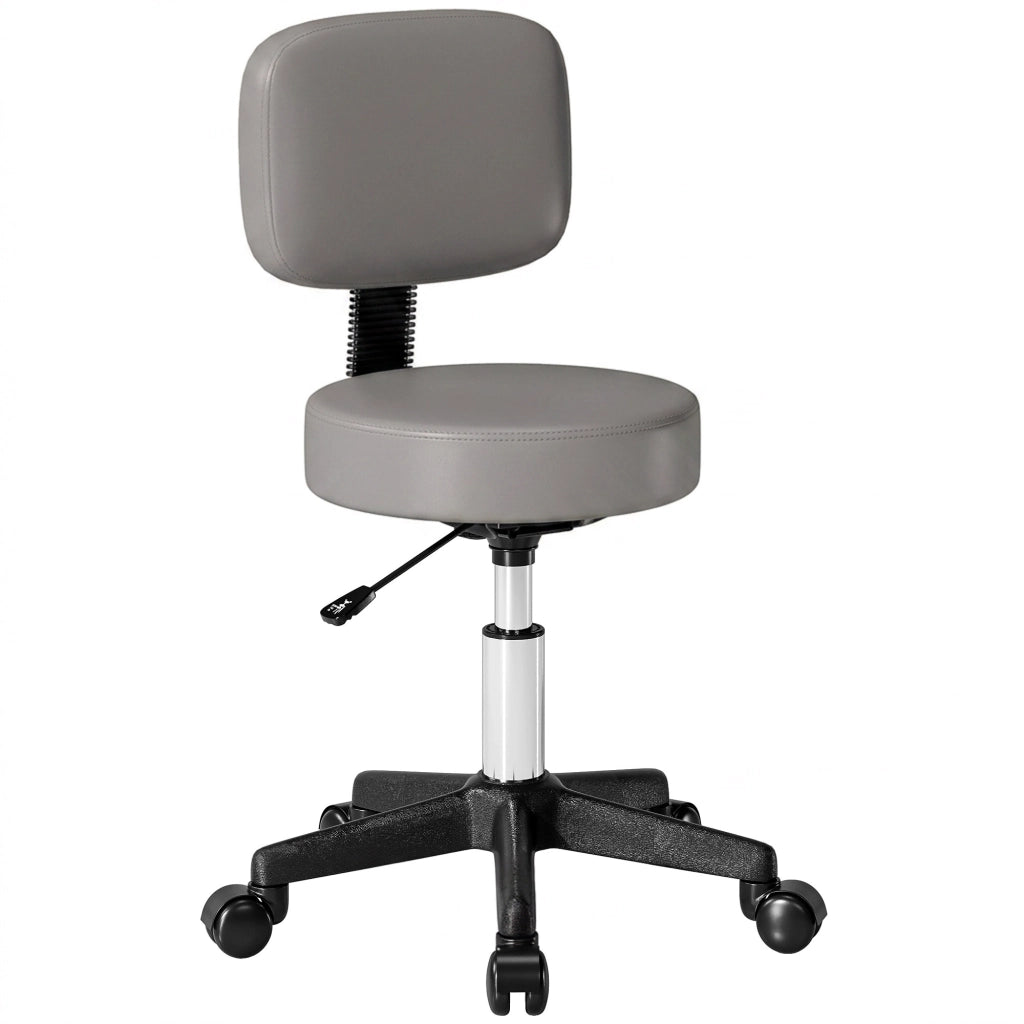 Sgabello da lavoro ergonomico con rotelle ¨C Xylo ¨C grigio regolabile