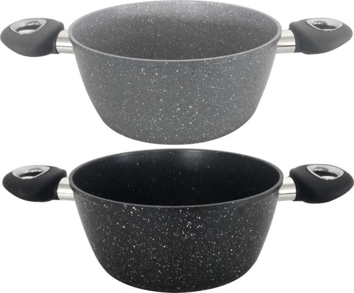MAURY’S MAXISTONE TITANIUM CASSERUOLA 22 CM ANTIADERENTE IN ALLUMINIO RINFORZATO